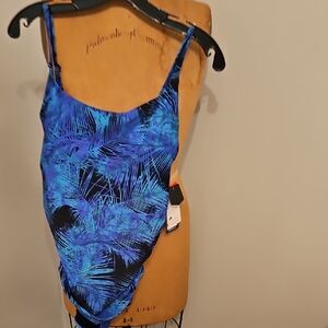 Speedo Black and Blue One Piece Swimsuit
